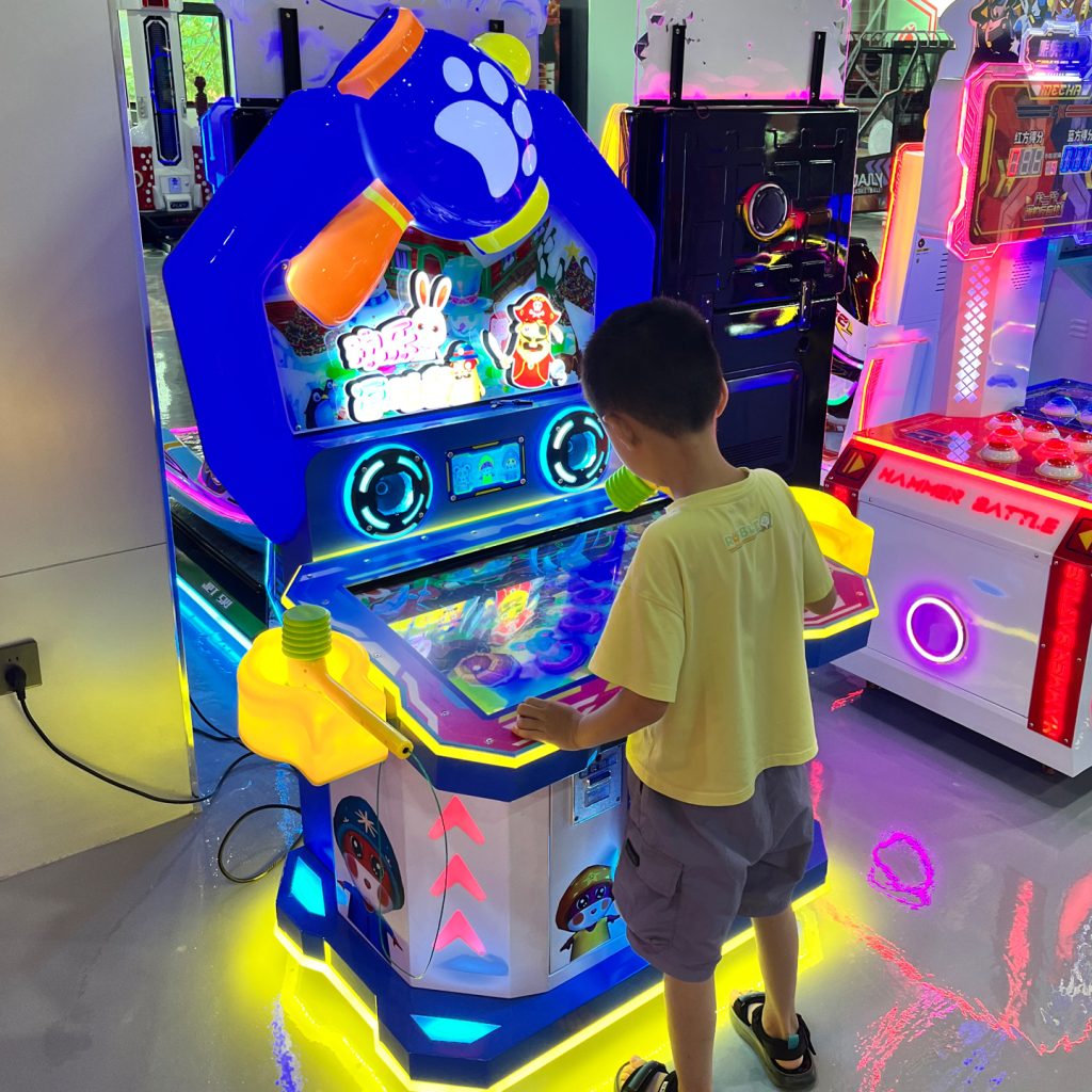 An excellent interactive game machine for children, featuring a Whac-a ...